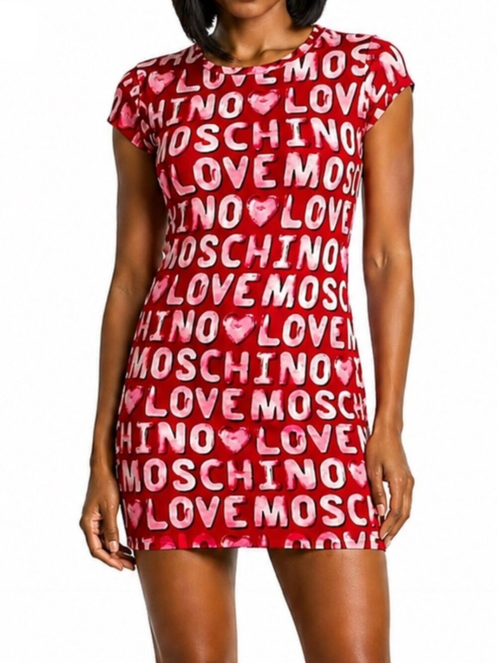 RARE LOVE MOSCHINO Red Logomania Mini Dress
